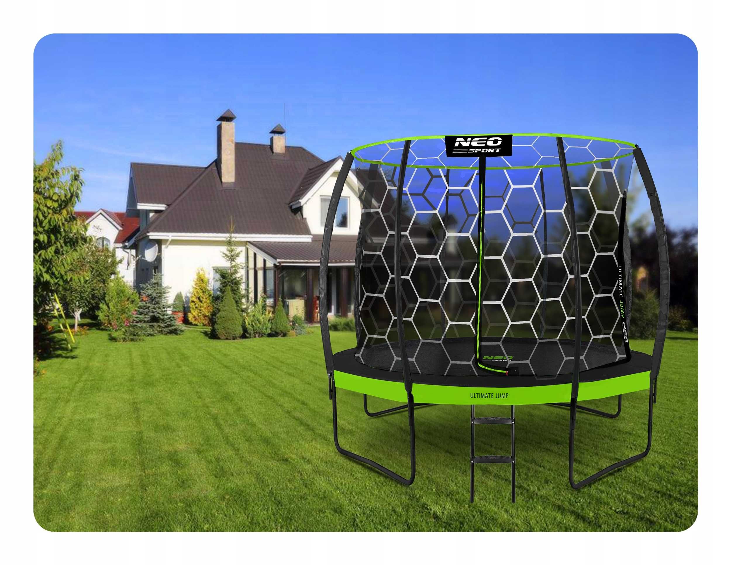 Trampolina ogrodowa profilowana 8ft/252cm z siatką NeoSport dla Dzieci