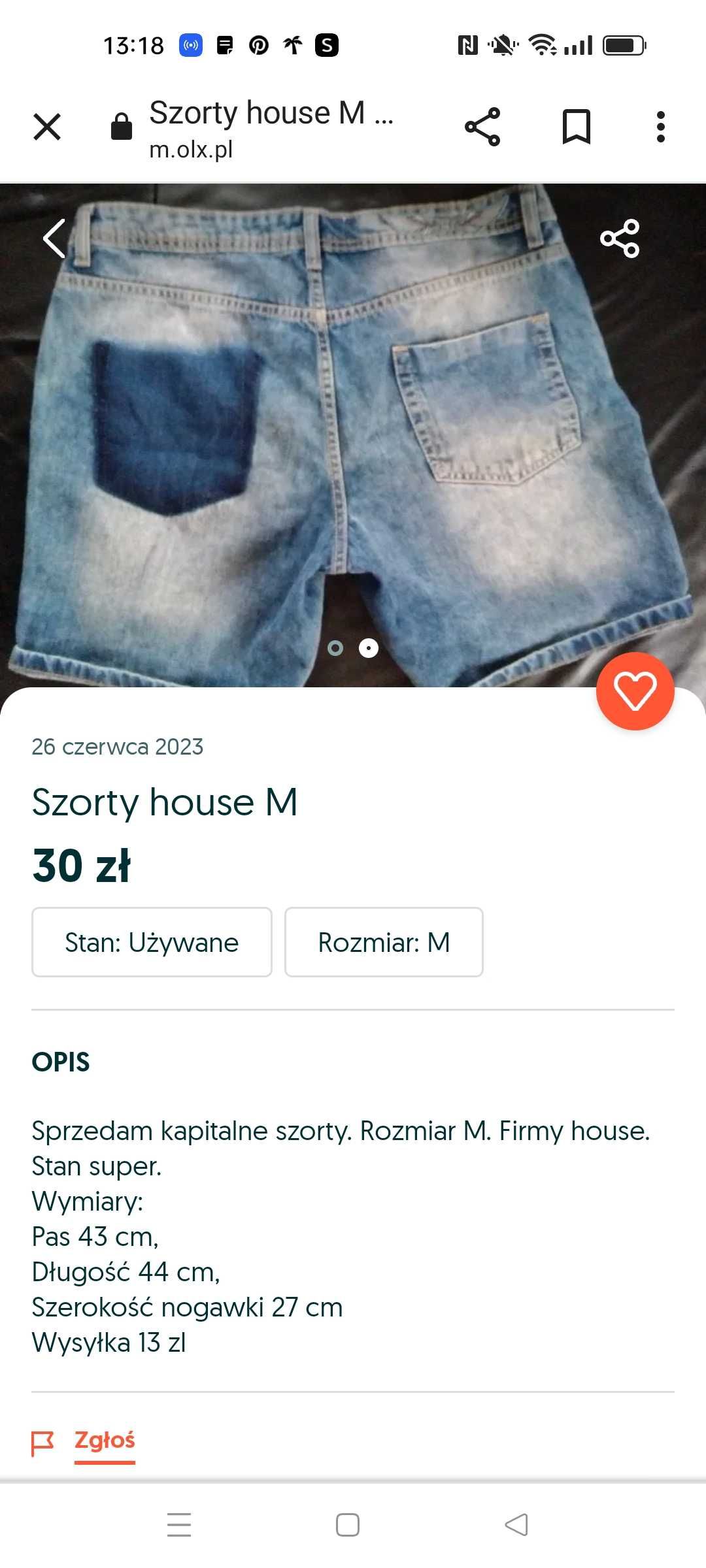Szorty jeansowe house m