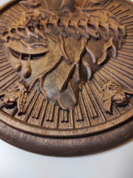 Serce Gorejące,płaskorzeźba,prezent,urodziny,ozdoba.