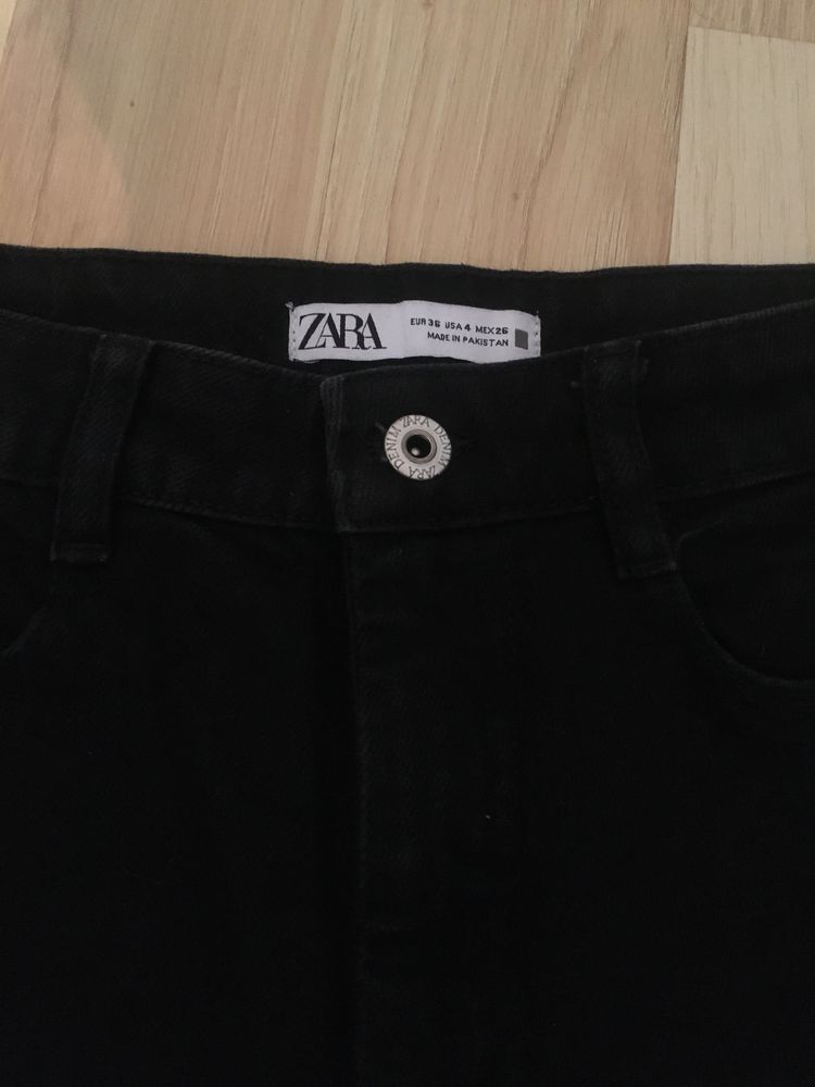 Spodnie jeansowe czarne ZARA 36 damskie