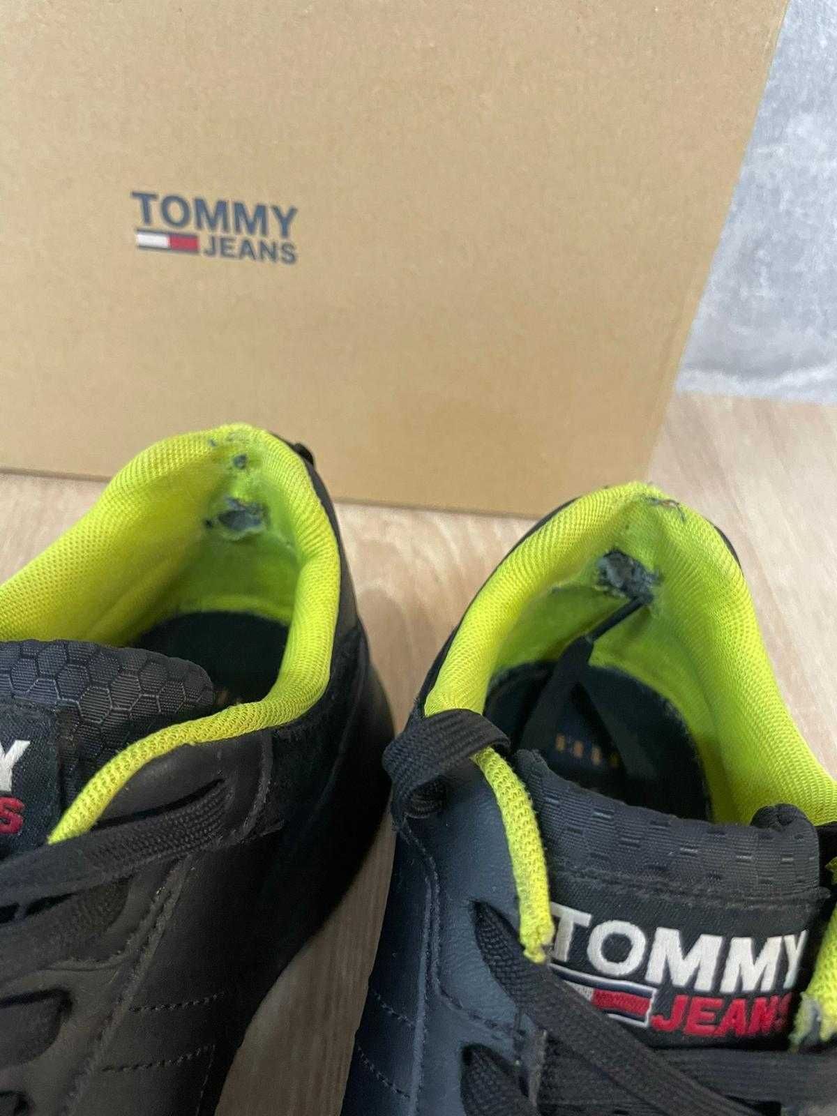 Tommy Hilfiger sneakersy sportowe czarne męskie 41 skórzane buty
