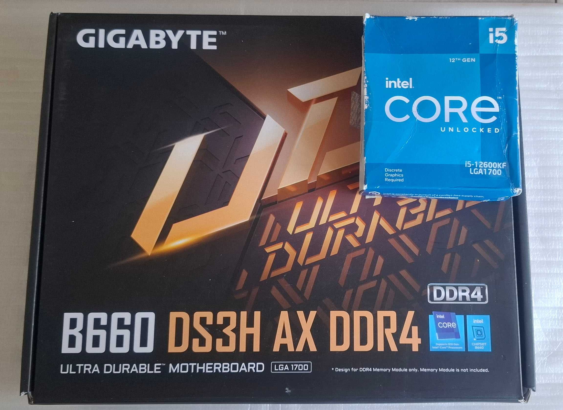 Płyta główna Gigabyte B660M DS3H AX DDR4 , Procesor Core i5-12600KF