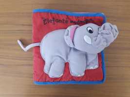 Livro de Tecido "Elefante Medroso"