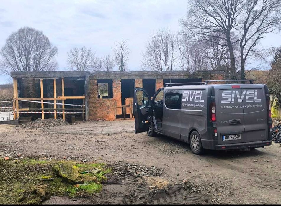 Podbijanie fundamentów, naprawy fundamentów, ankrowanie