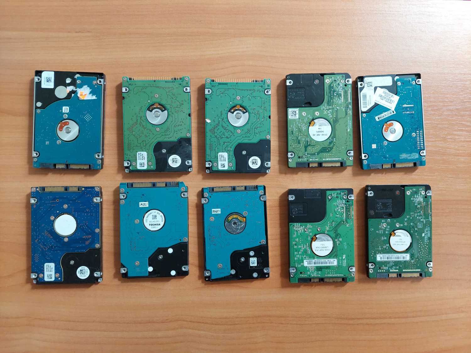 10 штук - Старі жорсткі диски HDD, накопичувачі 2,5"