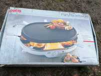 Grill elektryczny Raclette kontaktowy z patelniami do zapiekania