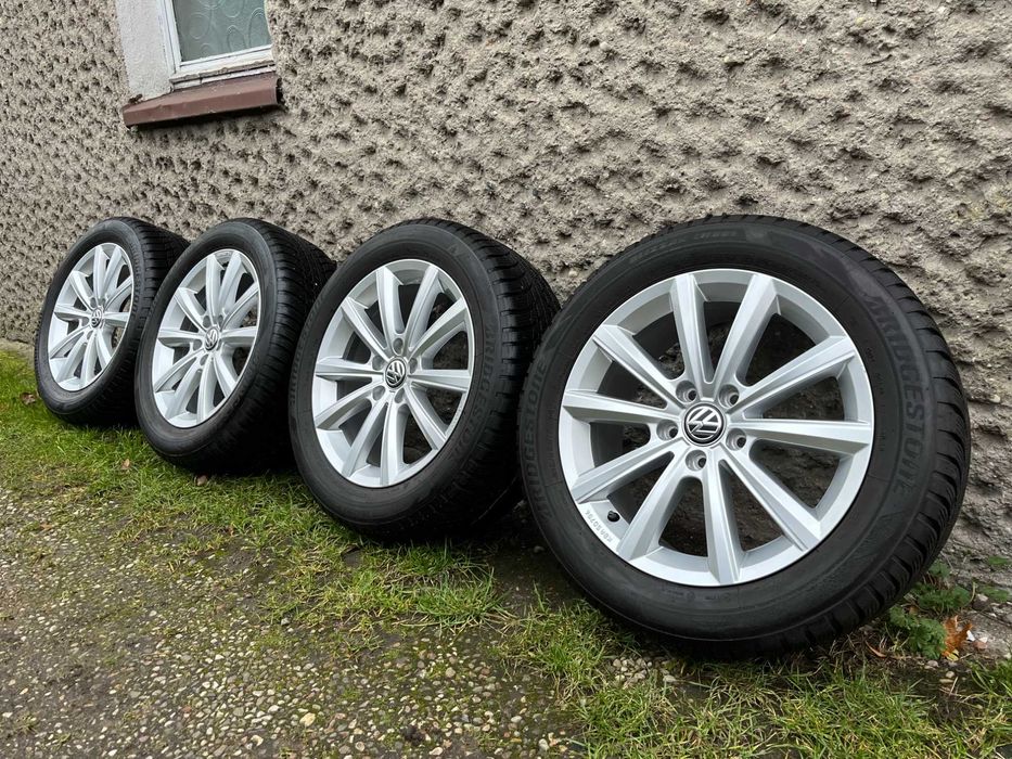 Koła Alufelgi 17" 5x112 Vw Passat T-Rock Et45 zima 215/55/17 stan igła