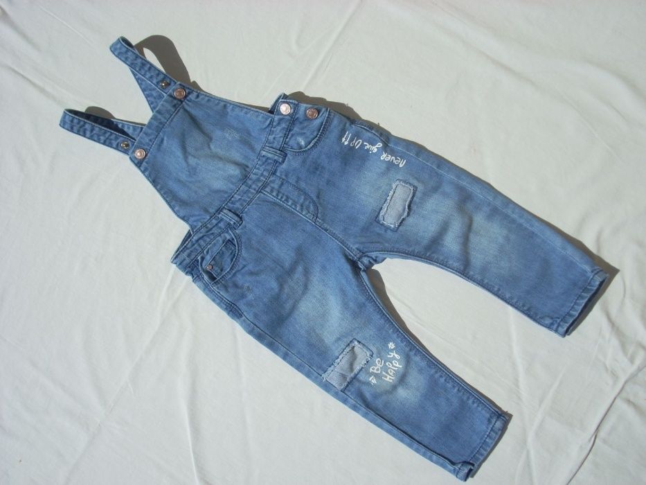 Zara Baby Girl Spodnie Ogrodniczki jeansy 86 cm