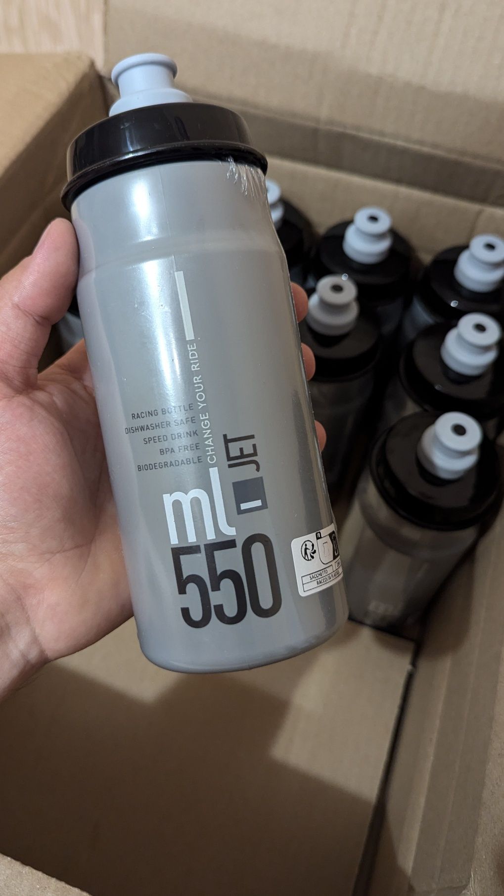 Вело фляга пляшка Elite Jet Bike Bottle 550ml, made in Italy