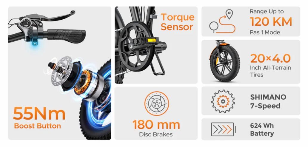Bicicleta elétrica ENGWE EP-2 BOOST NOVA! (Todo Terreno)