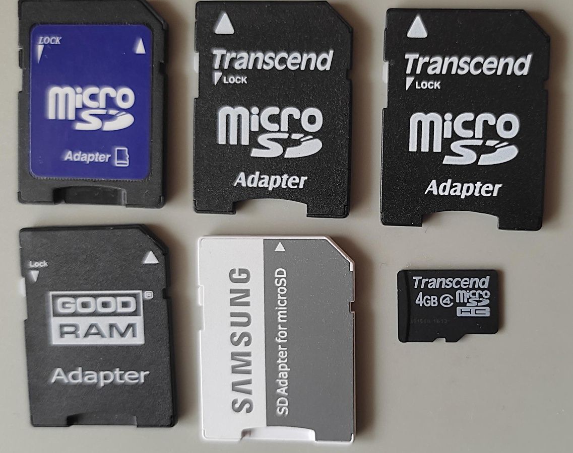 Карта памяти Micro SD 4 GB, HC4 и адаптеры