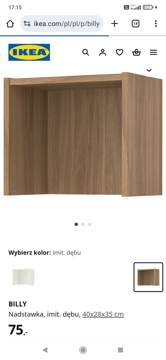 Regał Billy imitacja dębu