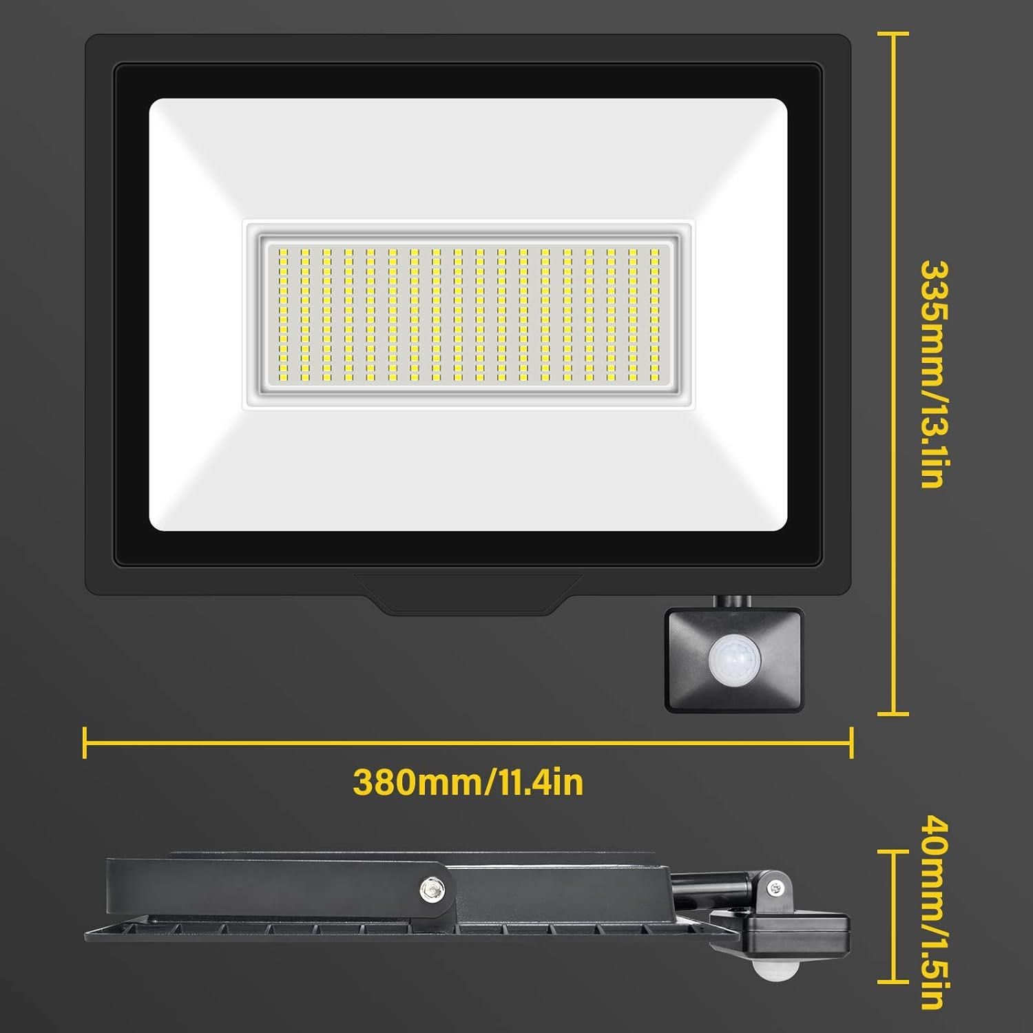 AUXTINGS Reflektor LED z czujnikiem ruchu, 10 W, 1000 lm