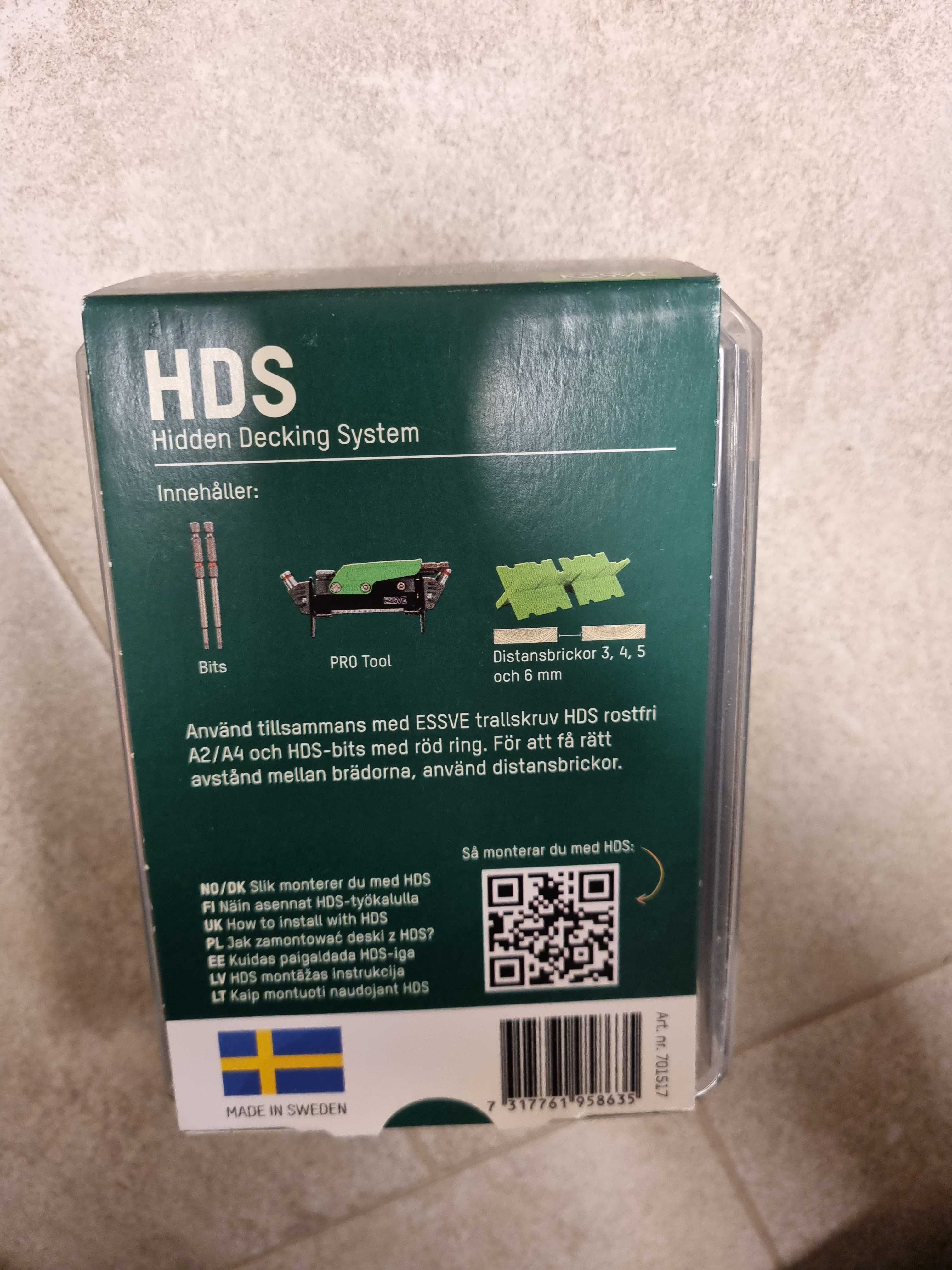 ESSVE HDS System ukrytego montażu desek tarasów