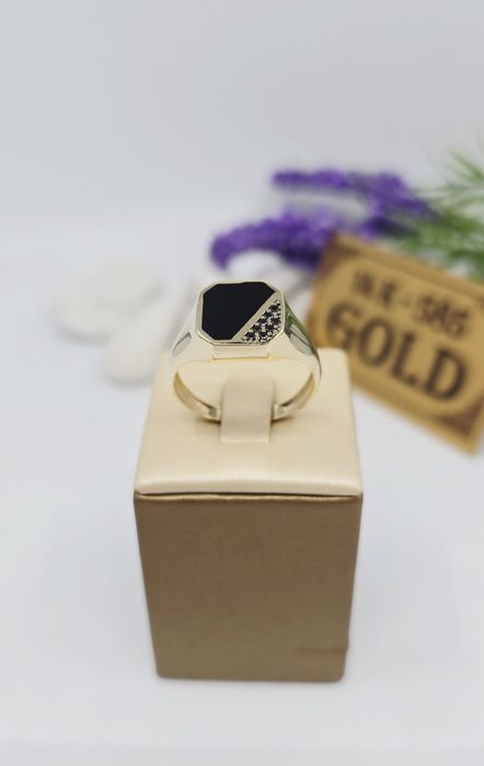 Złoty sygnet męski próba 585 14k