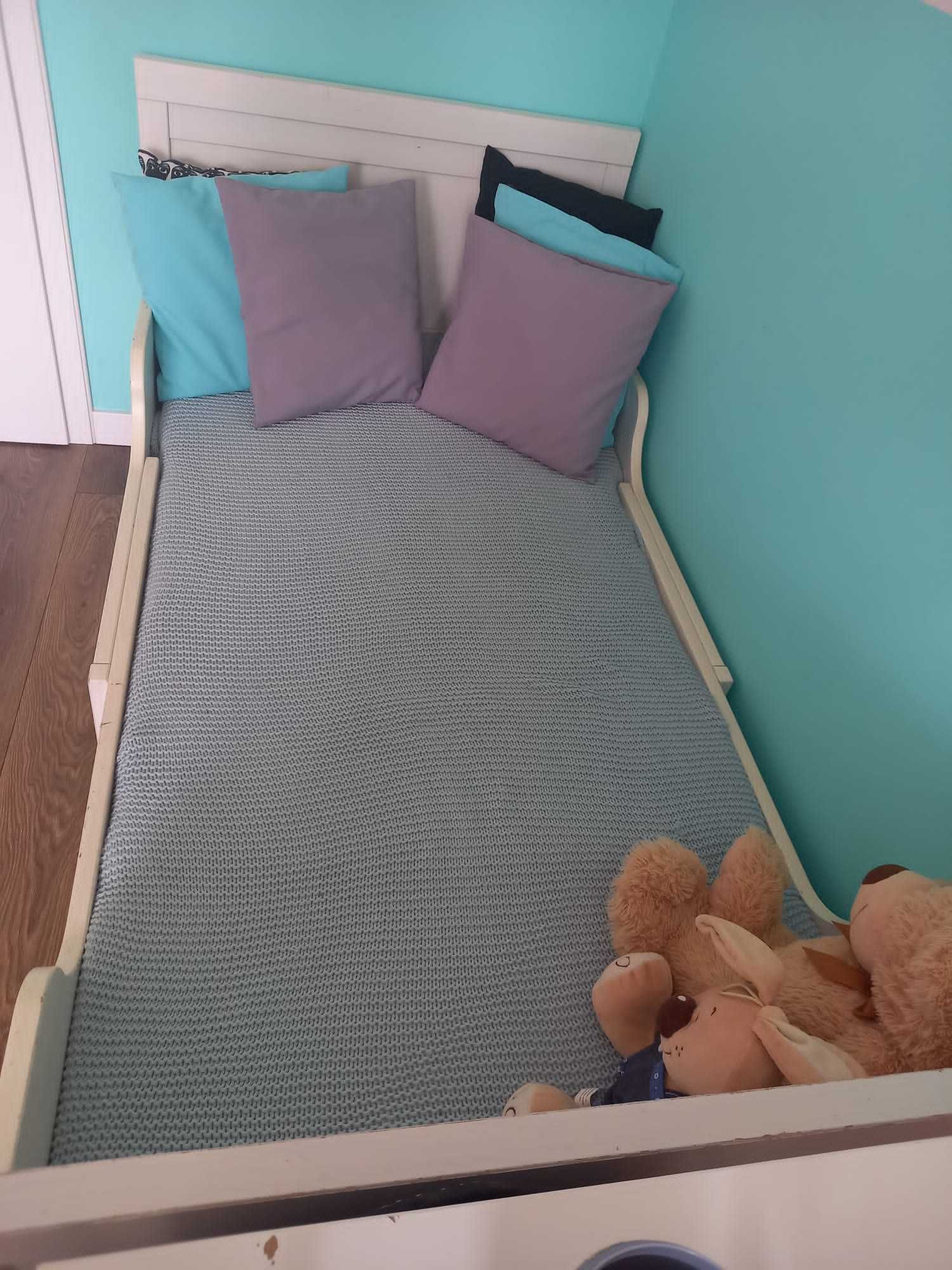 IKEA SUNDVIK Rozsuwana rama łóżka i dno łóżka 80x200 cm biały
