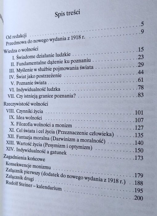 Filozofia wolności, Rudolf Steiner, NOWA! UNIKAT!