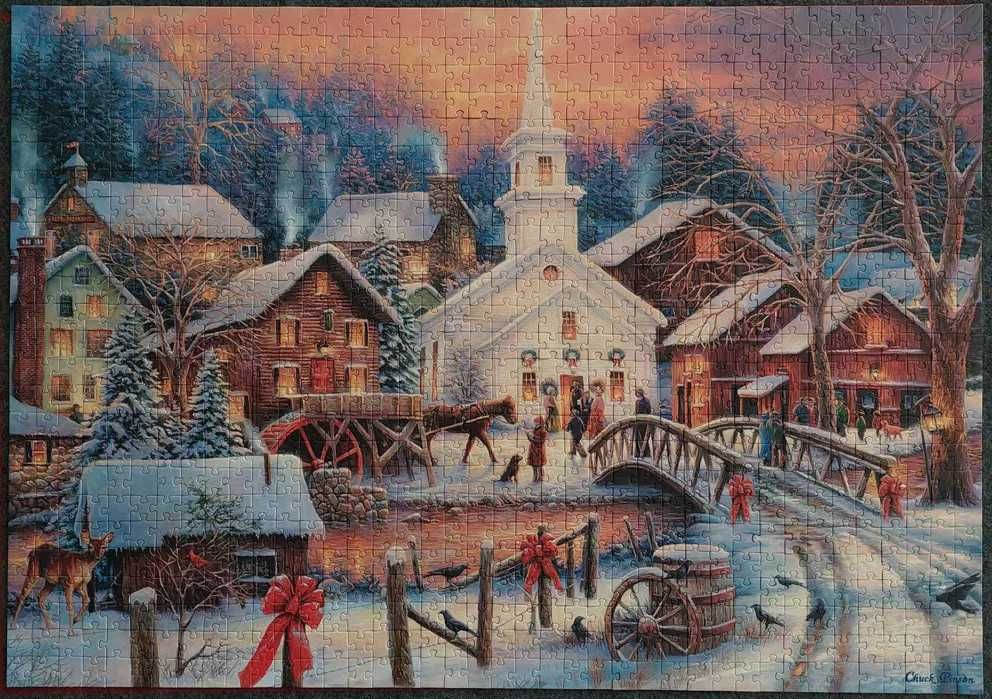 Puzzle TREFL 1000 tysiąc elementów Białe Święta Chuck Pinson