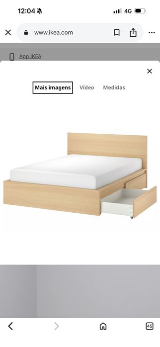 Cama ikea com colchão ikea