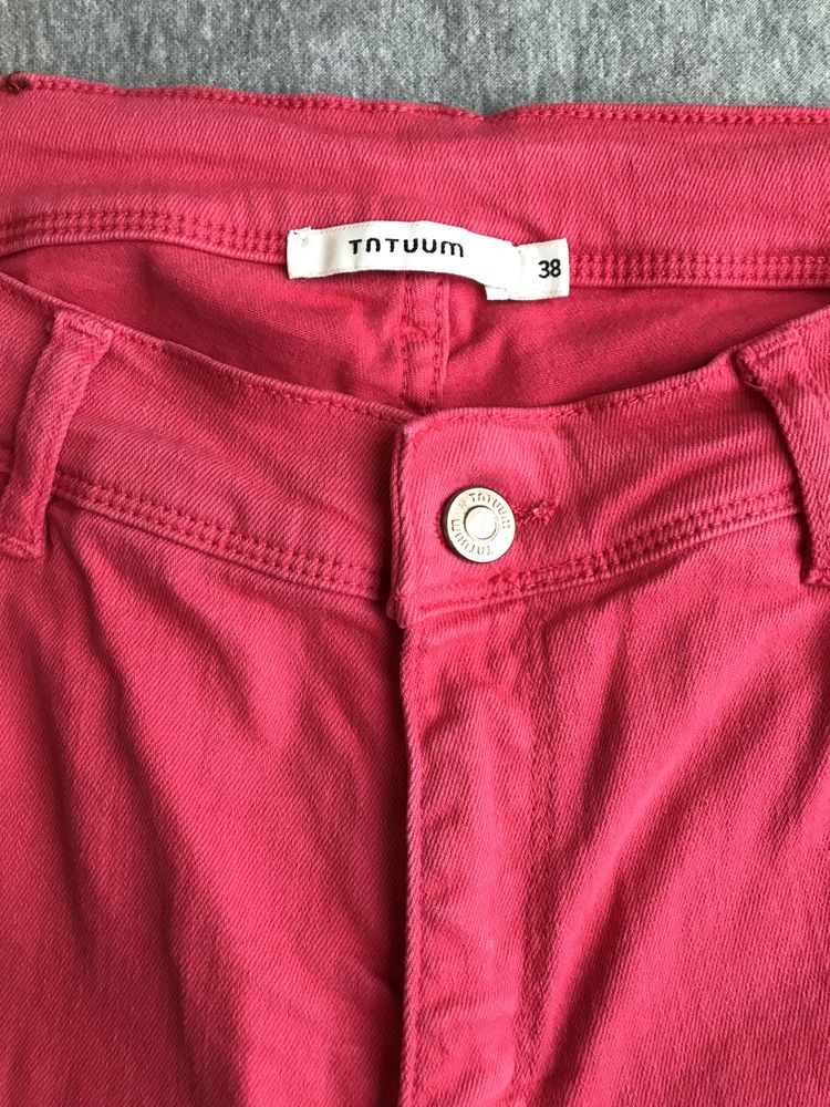 Spodnie jeansy Tatuum malinowe r. 38/40 idealny stan!