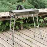 Переносний мангал із решіткою для гриля та барбекю Barbecue Tray CA-11