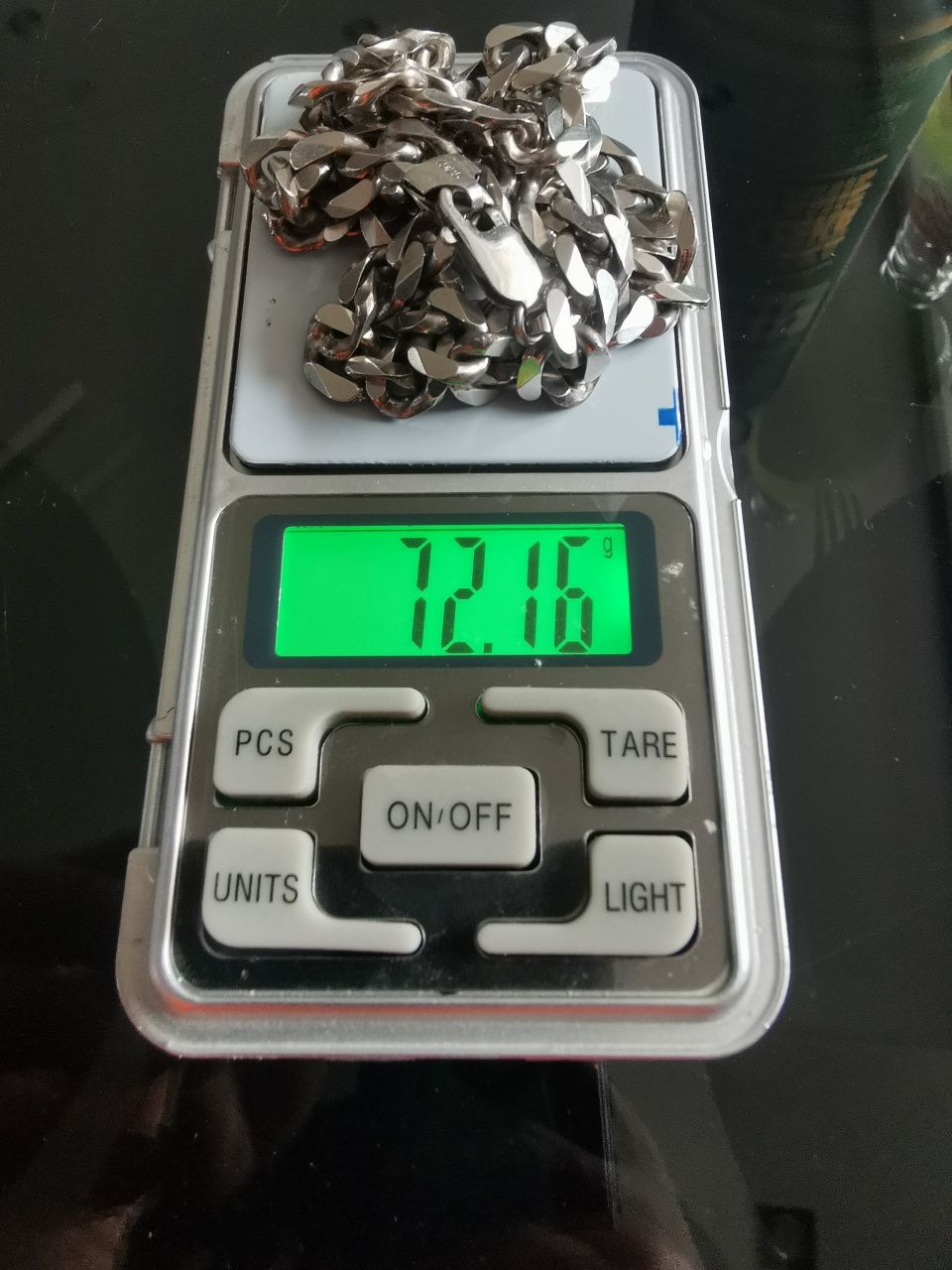 Łańcuszek srebrny 72 gramy pancerka próba 925 56cm