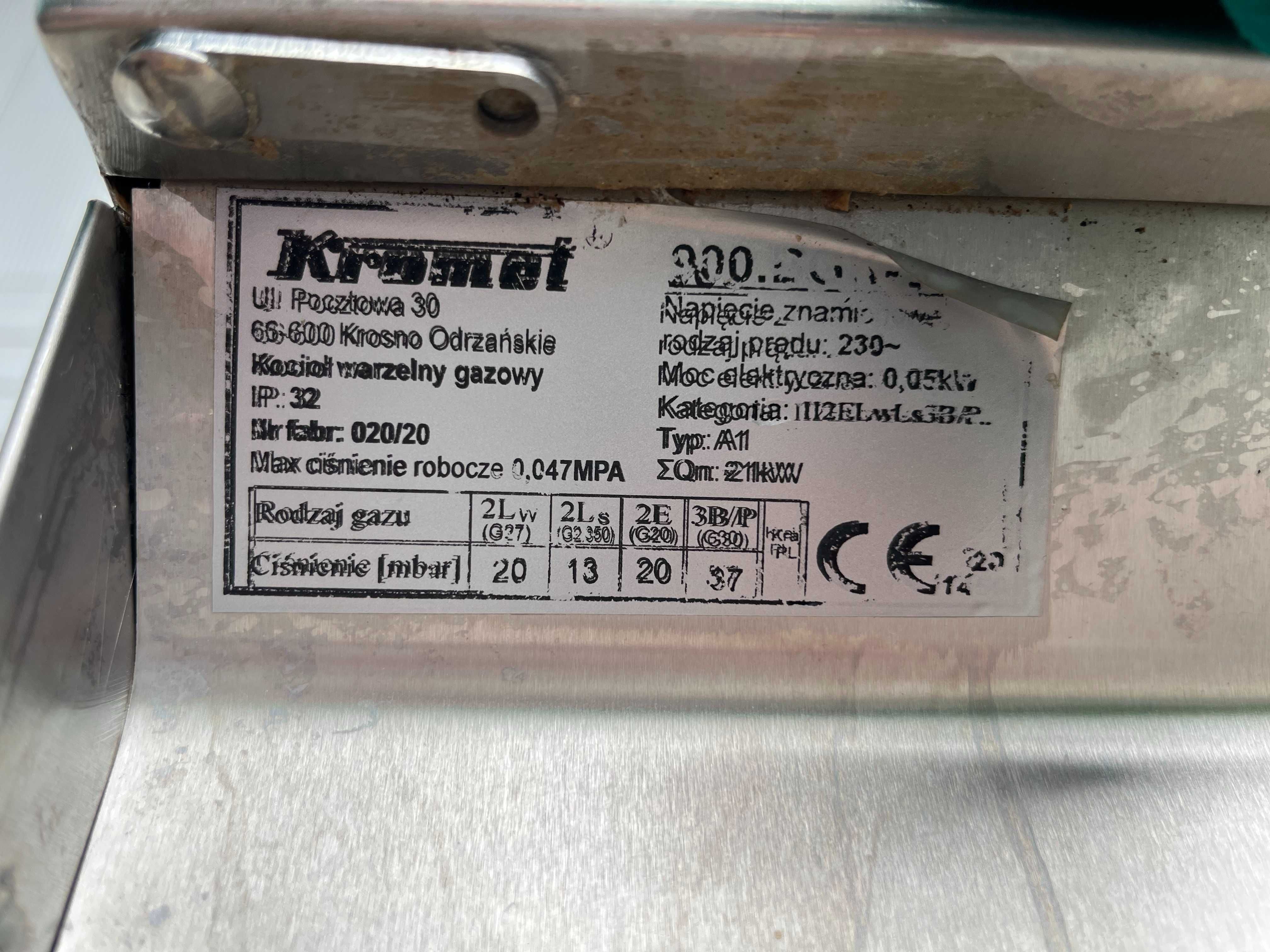 Kocioł warzelny gazowy Kromet