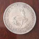 Linda Moeda de Prata 5 Shillings -1948 - África do Sul