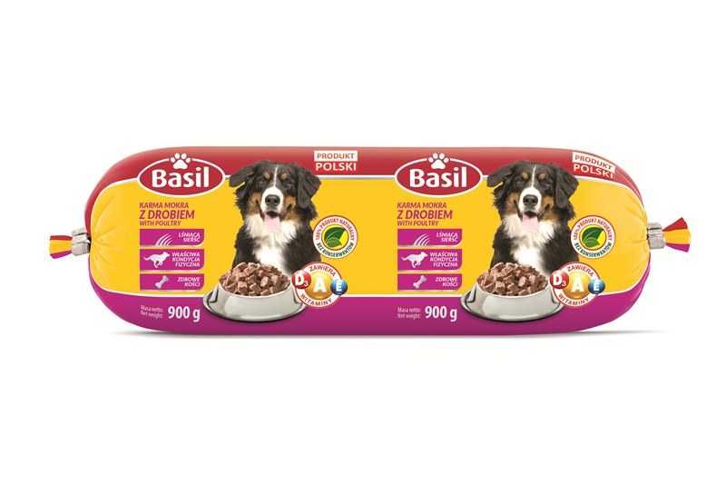 Karma mokra dla psa 20 szt z drobiem Basil 900 g
