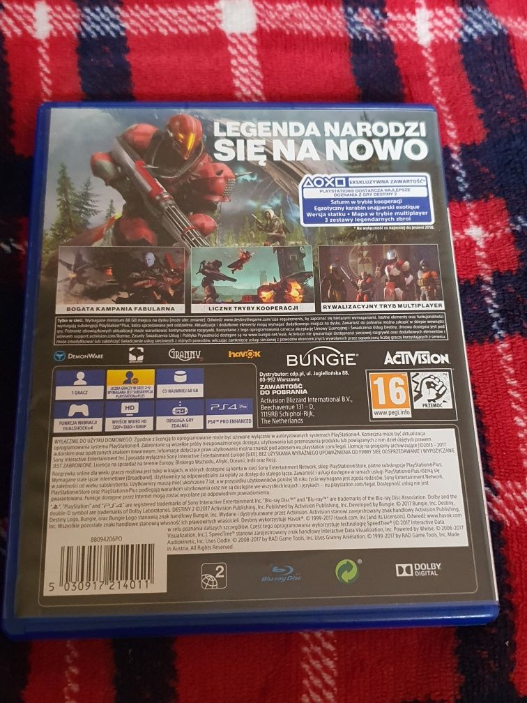 Gra na Playstation 4,5 Destiny 2 super stan