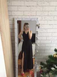 Dluga czarna sukienka
