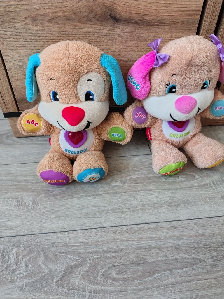 Dwa misie Fisher Price .