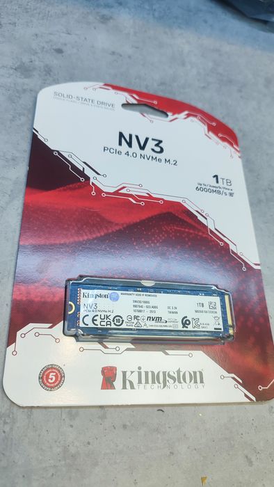 Новый SSD Kingston NV3 1TB M.2 NVMe PCIe 4.0 (SNV3S/1000G)