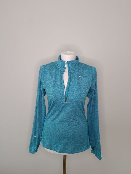 Niebieska bluzka do biegania Nike z odblaskami