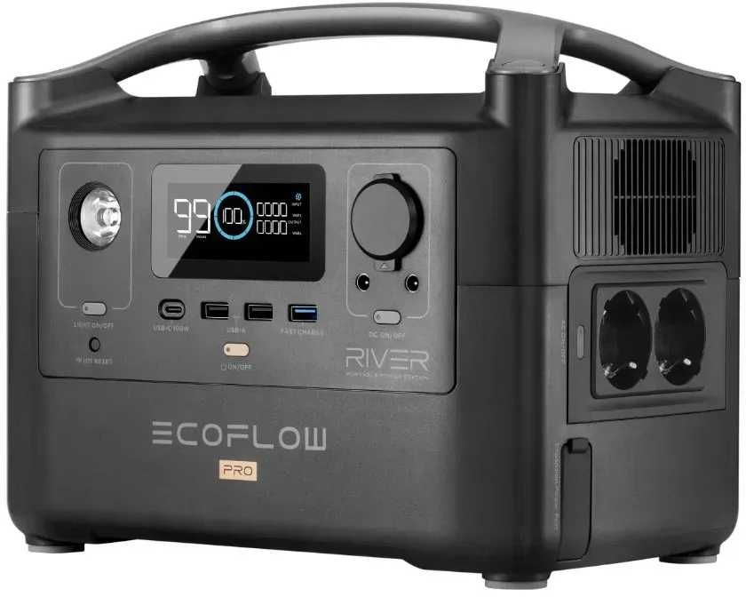 Портативна потужна зарядна станція EcoFlow RIVER Pro 720 Вт·г як нова