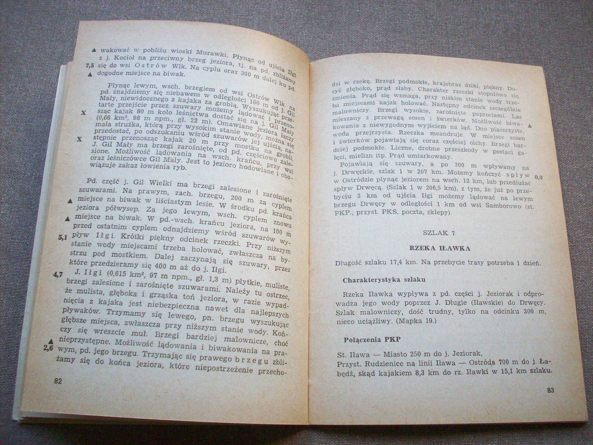 Drwęca i jej dorzecze, przewodnik kajakowy, E.Sperski, 1974.