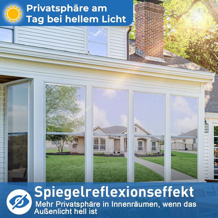 Folia Okienna Lustrzana UV 75x300 cm Termiczna Samoprzylepna