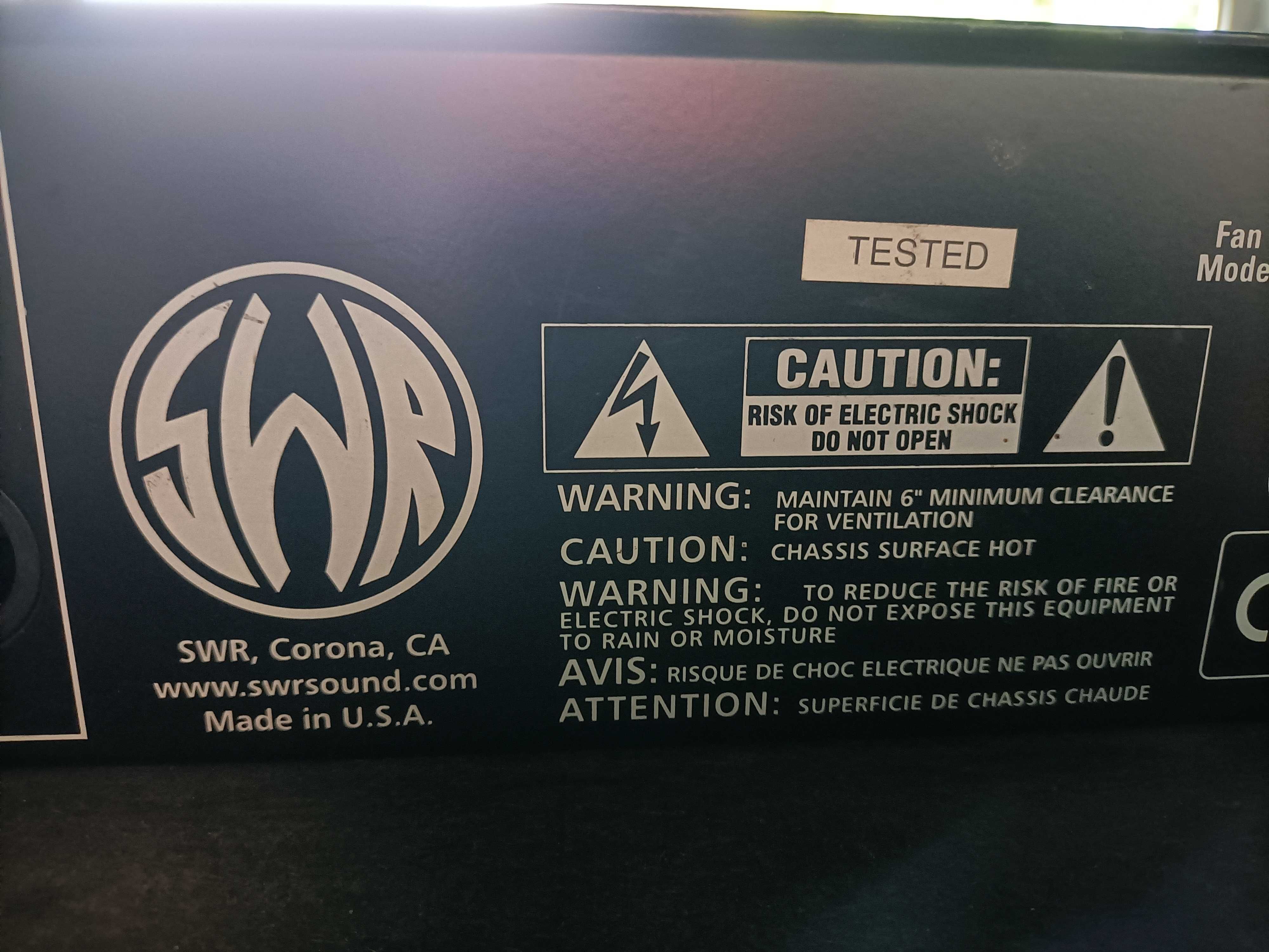 Wzmacniacz basowy SWR CORONA USA 4OHM 350w