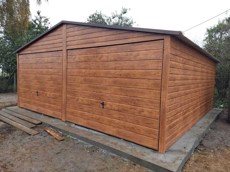 SUPER OKAZJA! Garaż Blaszany 6x5 Drewnopodobny, Klasa Premium!