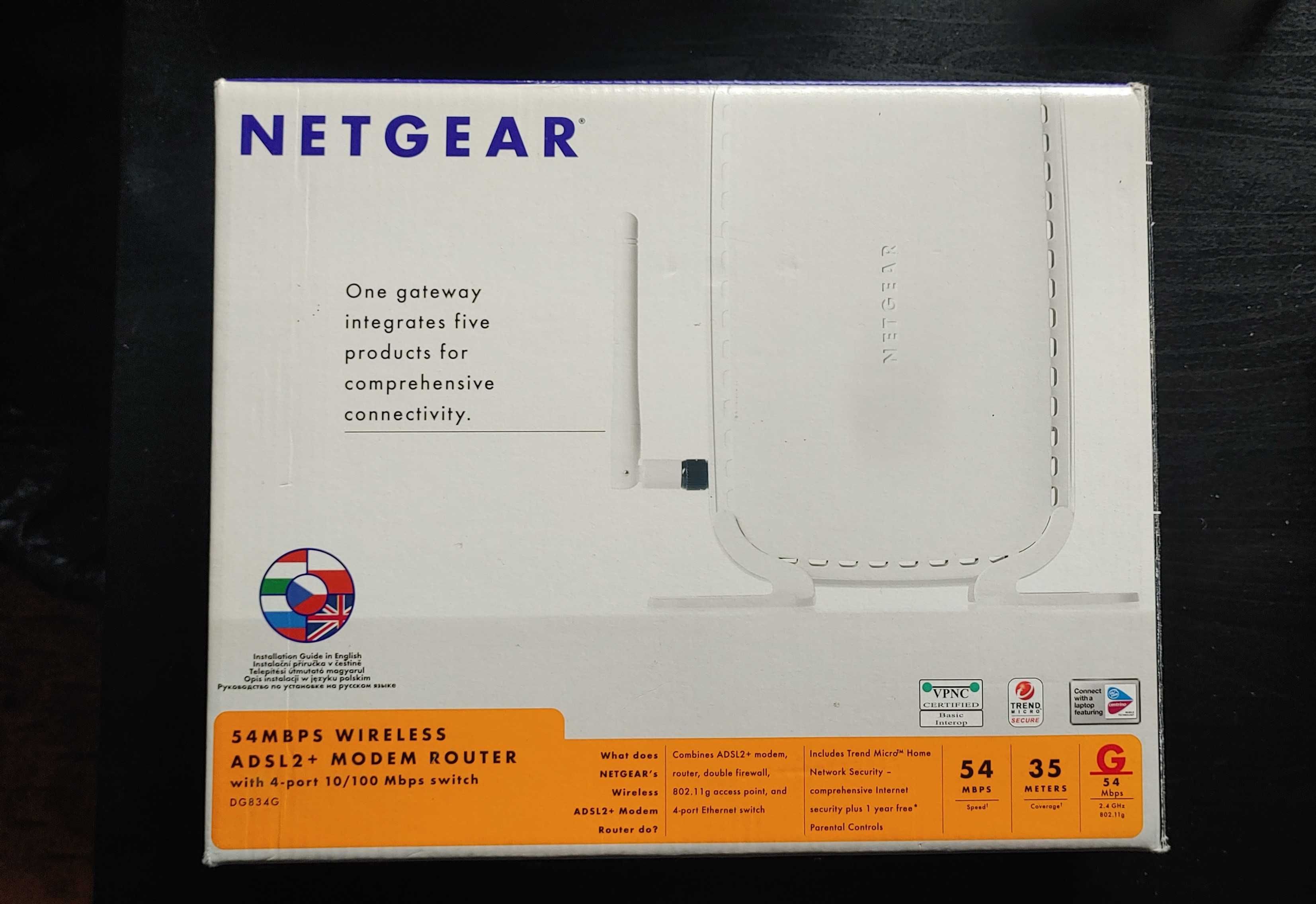 Router Modem ADSL Netgear DG834G v3 Komplet