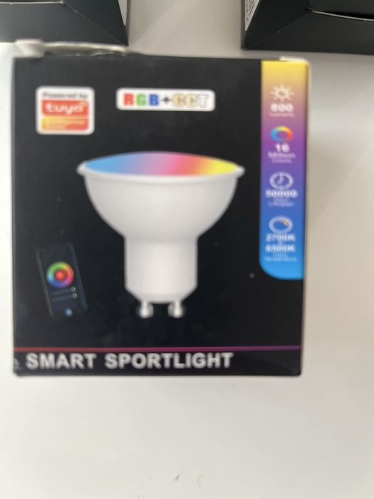 Żarówki smart Tuya GU10 RGB+CCT – 3 sztuki, nowe