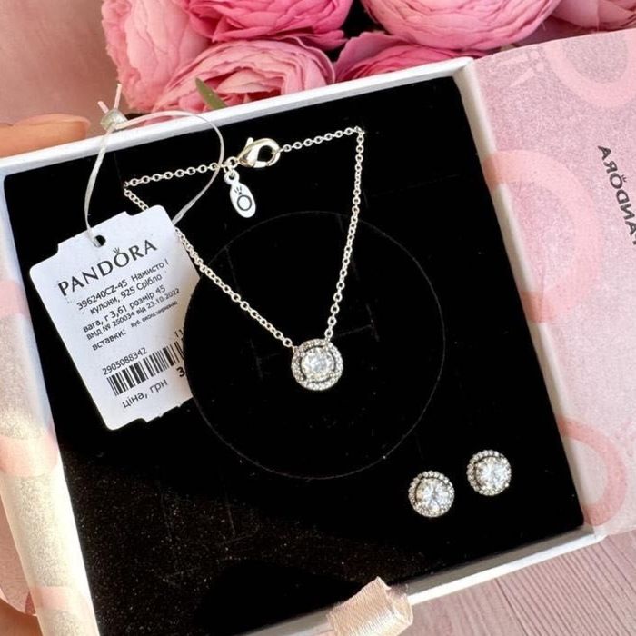 Сережки пандора оригінал pandora срібло нові прикраси