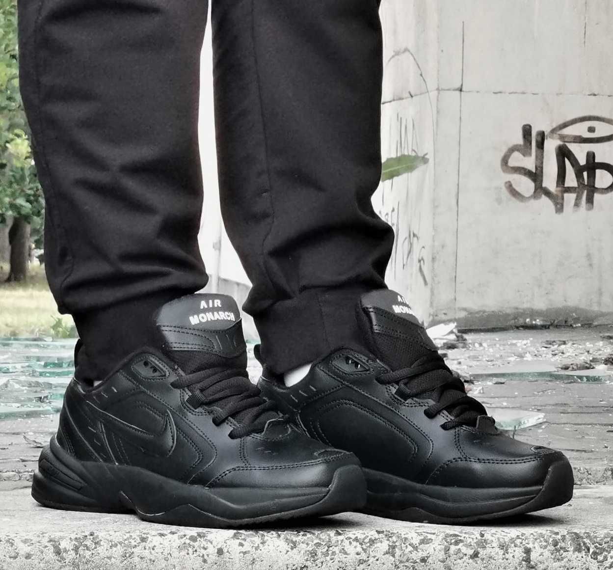 Кроссовки Nike Monarch ТЕРМО Мужские Зимние Найки Чёрные
