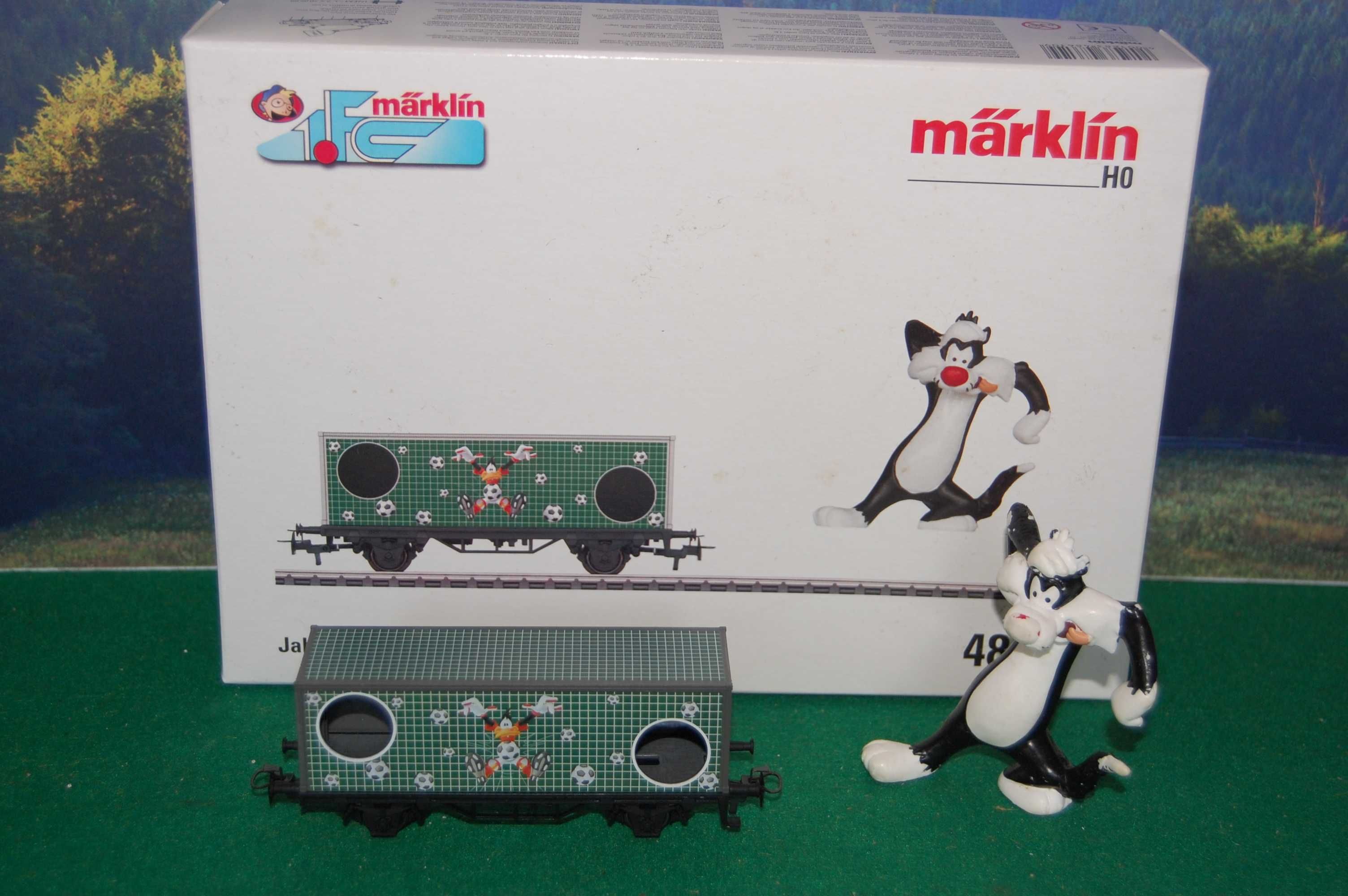 Märklin - vagão contentor com o Tom da dupla "Tom & Jerry"