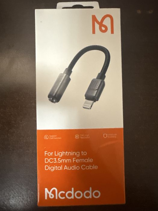 Nowy Adapter Lightning - Jack 3.5 mm MCDODO CA-5010 Czarny