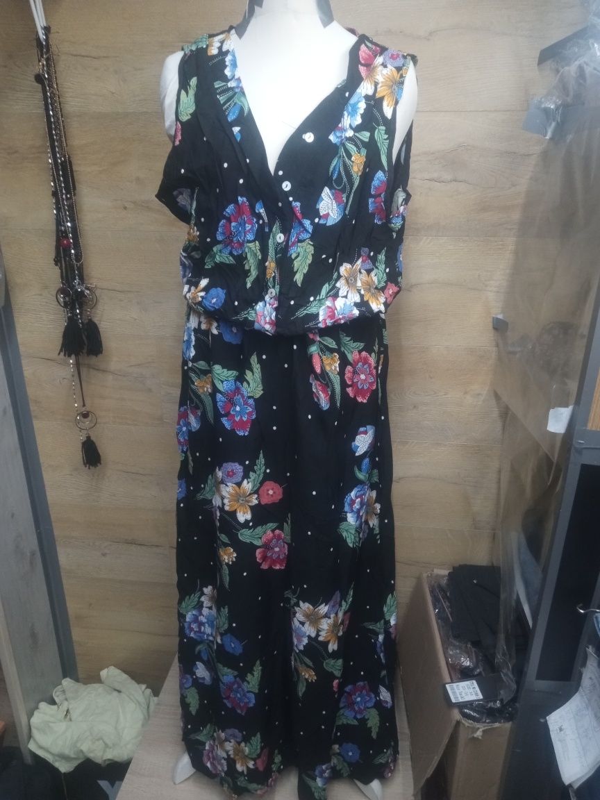 Sukienka maxi czarna bez rękawów M/L