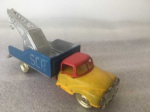Brinquedo português folha -design 60's - camião grua (carroçaria blue)