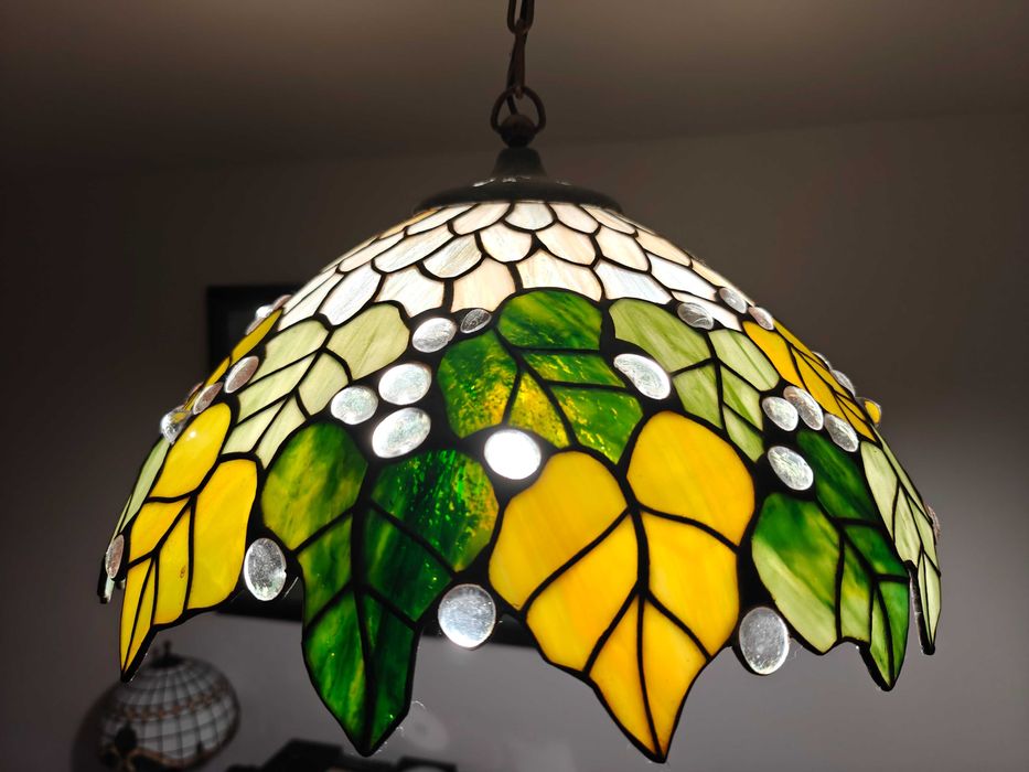 Lampa witrażowa wisząca w stylu Tiffany - Kędzierzyn-Koźle