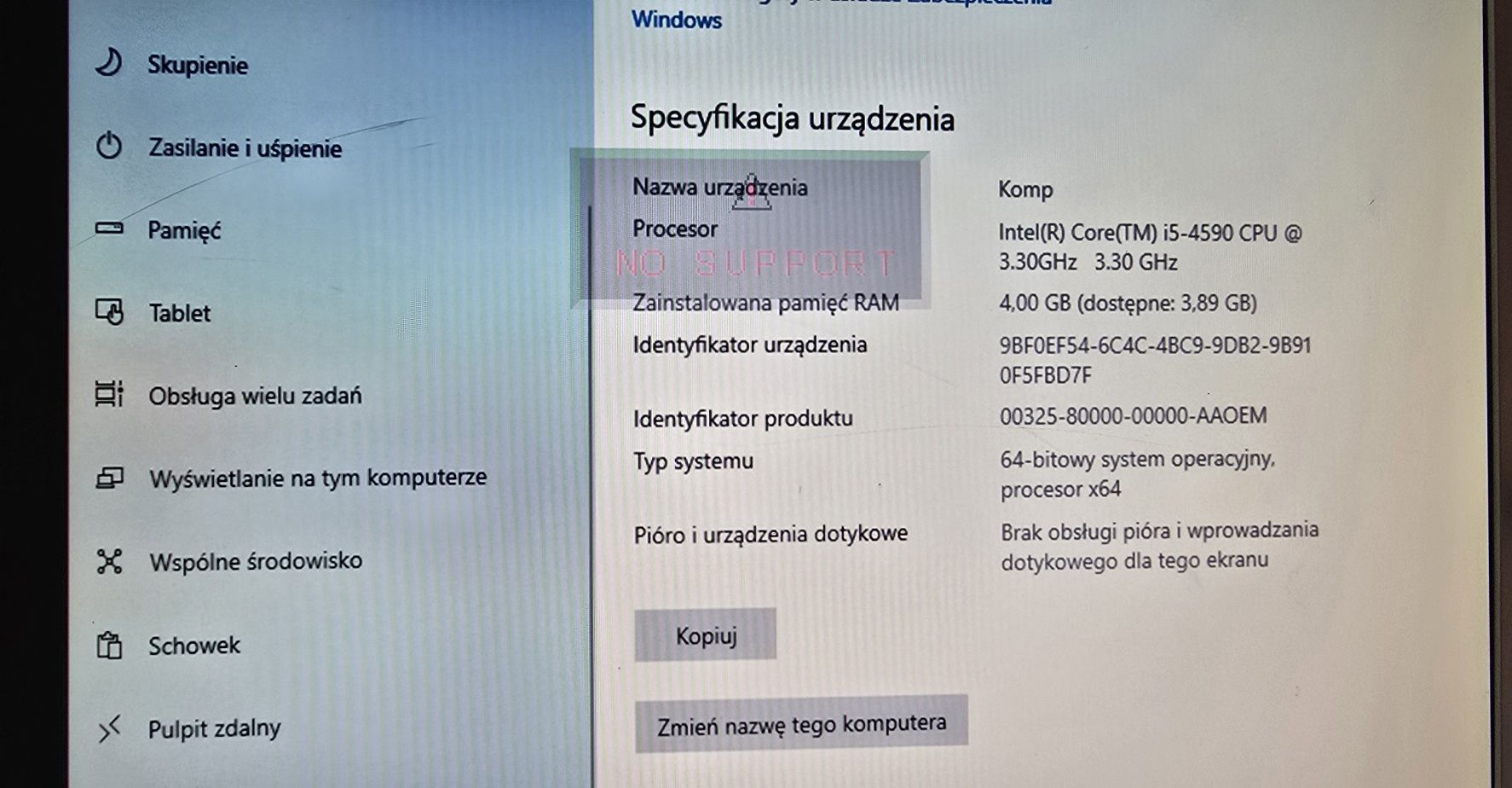 Komputer  stacjonarny HP i5- 4590