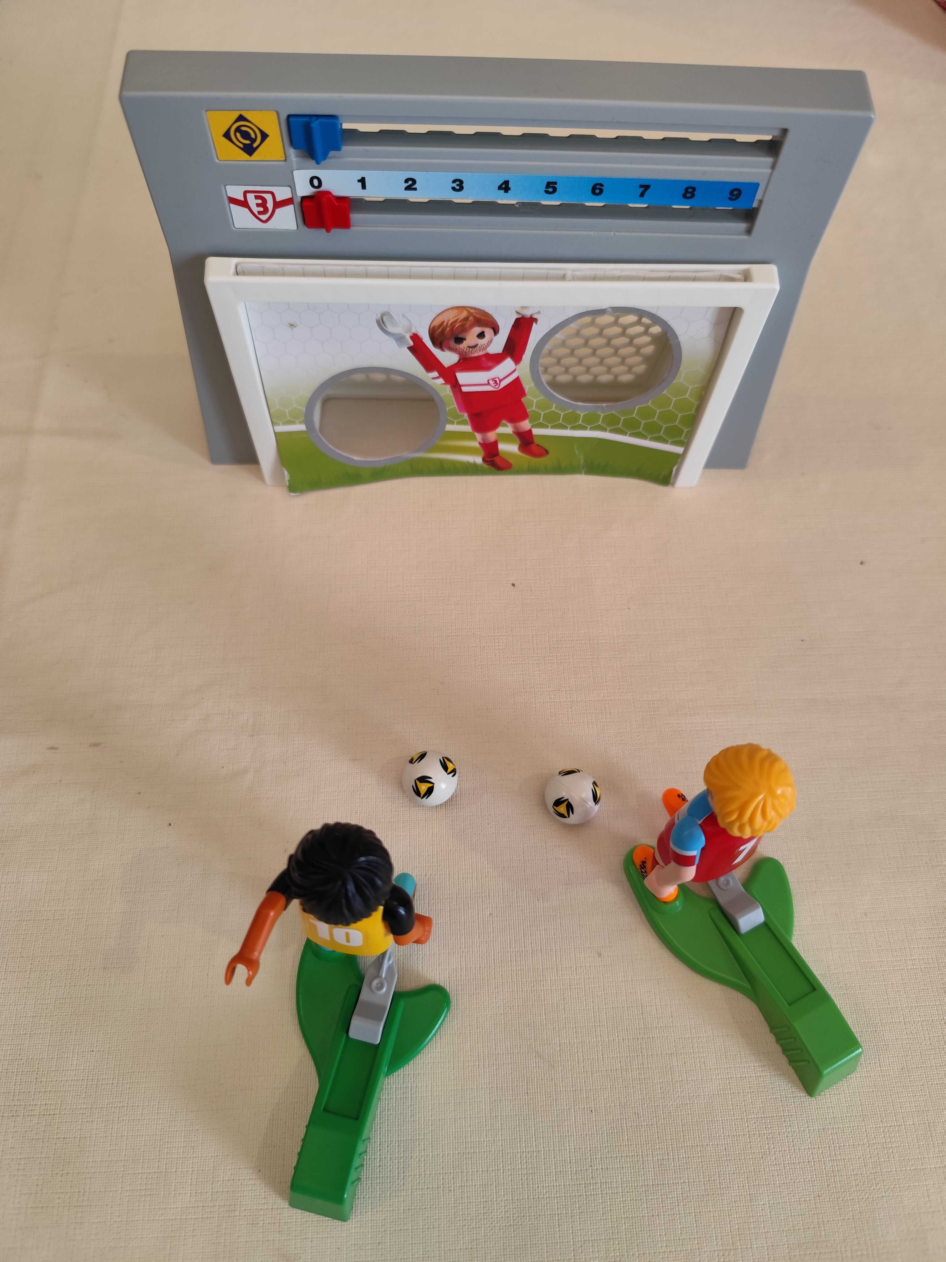 Playmobil jogo futebol + baliza e jogadores de treino e bolas